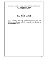 NĂNG CAO TÍNH HIỆU QUẢ TRONG SỬ DỤNG NGÂN SÁCH NHÀ NƯỚC NHẰM HẠN CHẾ TÁC ĐỘNG TIÊU CỰC CỦA BỘI CHI NGÂN SÁCH NHÀ NƯỚC