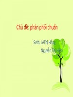phân bố chuẩn sử dụng trong thống kê sinh học