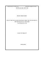Đề xuất một số giải pháp nhằm hoàn thiện việc chi trả dịch vụ môi trường rừng từ thủy điện tại tỉnh quảng nam 
