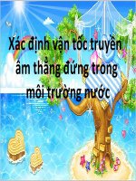 Xác định vận tốc truyền  âm thẳng đứng trong môi trường nước