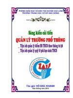 skkn TIỆN ÍCH QUẢN lý điểm học SINH THCS” cải TIẾN THEO THÔNG tư 582011TT BGDĐT 