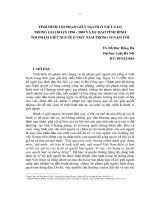 TÌNH HÌNH TỘI PHẠM GIẾT NGƯỜI Ở VIỆT NAM TRONG GIAI ĐOẠN 1996 - 2005 VÀ DỰ BÁO TÌNH HÌNH TỘI PHẠM GIẾT NGƯỜI Ở VIỆT NAM TRONG 10 NĂM TỚI