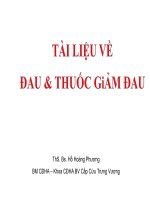 TÀI LIỆU về ĐAU  THUỐC GIẢM ĐAU