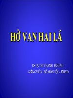 HỞ VAN HAI lá, BS tạ THỊ THANH PHƯƠNG