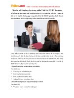 Các câu hỏi thường gặp trong phần 2 bài thi IELTS Speaking