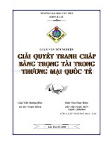 Giải quyết tranh chấp bằng trọng tài trong thương mại quốc tế