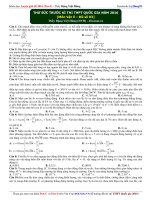 Đề thi thử môn vật lý 2016