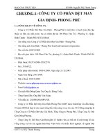 báo cáo thực tập tại công ty công ty cổ phần dệt may gia định phong phú