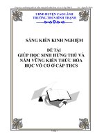 skkn giúp học sinh hứng thú và nắm vững kiến thức hóa vô cơ ở cấp THCS