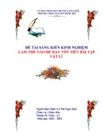 skkn làm THẾ nào để dạy tốt TIẾT bài tập vật lí 