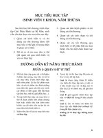 MỤC TIÊU học tập SINH VIÊN y KHOA năm THỨC BA