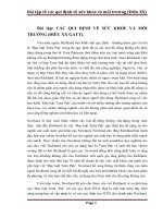 Bài tập các qui định về sức khỏe và môi trường (ngoại lệ điều XX GATT)