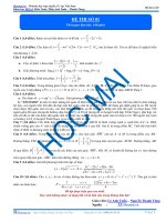 ĐỀ THI THỬ MÔN TOÁN 2016 HỌC MÃI