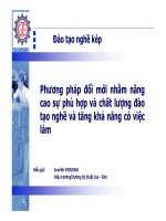 Bài thuyết trình phương pháp đổi mới nhằm nâng cao sự phù hợp và chất lượng đào tạo nghề và tăng khả năng có việc làm