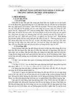 skkn rèn kỹ NĂNG GIẢI bài TOÁN BẰNG CÁCH lập PHƯƠNG TRÌNH CHO học SINH KHỐI 8, 9