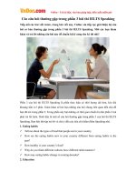 Các câu hỏi thường gặp trong phần 3 bài thi IELTS Speaking