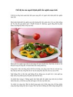 Chế độ ăn của người bệnh phổi tắc nghẽn mạn tính