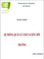 Hệ thống quản lý chất lượng môi trường