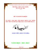 skkn tổ chức cho học sinh hoạt động cặp, nhóm như thế nào để đạt hiệu quả cao môn địa lí lớp 9 