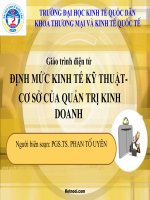 Chương I HỆ THỐNG ĐỊNH MỨC KINH TẾ KỸ THUẬT VÀ ĐỐI TƯỢNG, PHƯƠNG PHÁP NGHIÊN CỨU MÔN HỌC