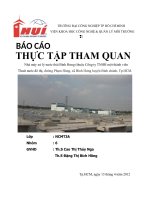 Báo cáo thực tập tham quan nhà máy xử lý nước thải bình hưng