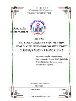 SKKN vài kinh nghiệm về việc tích hợp giáo dục tư tưởng hồ chí minh trong dạy học ngữ văn lớp 8,9  THCS 