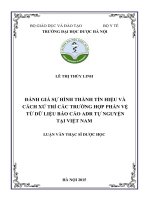Đánh giá sự hình thành tín hiệu và cách xử trí các trường hợp phản vệ từ dữ liệu báo cáo ADR tự nguyện tại việt nam 
