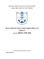 ĐỒ ÁN MÔN KỸ THUẬT ĐIỀU KHIỂN ĐỘNG CƠ ĐỒNG TỐC ĐỘ