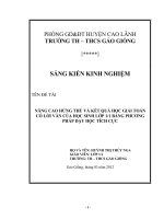 skkn NÂNG CAO HỨNG THÚ và kết QUẢ học GIẢI TOÁN có lời văn của học SINH lớp 11 BẰNG PHƯƠNG PHÁP dạy học TÍCH cực 