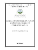Đánh giá biến cố bất lợi liên quan đến thuốc cản quang chứa iod tại bệnh viện bạch mai 