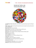 Thành ngữ Tiếng Anh với chủ đề Quốc tịch