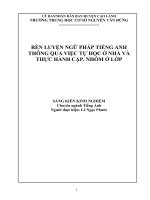 skkn rèn LUYỆN NGỮ PHÁP TIẾNG ANH THÔNG QUA VIỆC tự học ở NHÀ và THỰC HÀNH cặp, NHÓM ở lớp 