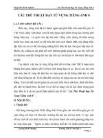 SKKN các THỦ THUẬT dạy từ VỰNG TIẾNG ANH 8