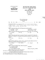 ĐỀ THI THỬ THPT QUỐC GIA môn hóa TRƯỜNG THPT PHƯƠNG sơn 