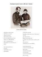 Letter From President Abraham Lincoln to His Son's Teacher