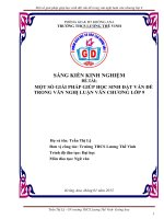 SKKN một vài kinh nghiệm hướng dẫn HS đặt vấn đề trong văn nghị luận lớp 9 