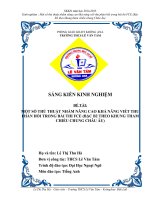 SKKN một số thủ thuật nhầm nâng cao khả năng viết thư phản hồi trong bài thi FCE( bậc b2 theo khung tham chiếu chung châu âu) 