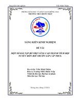 SKKN một số bài tập bổ trợ nâng cao thành tích đội tuyển môn bơi trườn sấp cấp THCS 