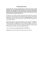 Pronunciation Poem - Bài thơ hướng dẫn phát âm trong tiếng Anh