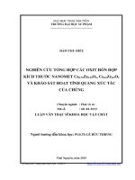 Nghiên cứu tổng hợp các oxit hỗn hợp kích thước nanomet ce 0 75 zr0 25o2 , ce 0 5 zr0 5o2 và khảo sát hoạt tính quang xúc tác của chúng