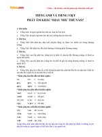 Tiếng Anh và Tiếng Việt phát âm khác nhau như thế nào?