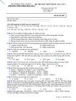 ĐỀ THI THỬ THPT QUỐC GIA môn hóa TRƯỜNG THPT HIỆP hòa số 1 