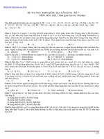 ĐỀ THI THỬ THPT QUỐC GIA năm 2016 môn hóa đề số 7 