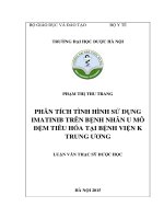 Phân tích tình hình sử dụng imatinib trên bệnh nhân u mô đệm tiêu hóa tại bệnh viện k tw 