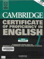 Cambridge Certificate of Proficiency in English 1