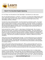 7 Rules for Excellent English Speaking