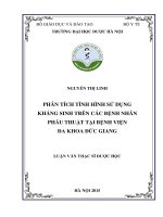 Phân tích tình hình sử dụng kháng sinh trên các bệnh nhân phẫu thuật tại bệnh viện đa khoa đức giang 