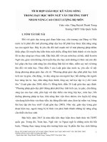 ĐỀ tài TÍCH hợp GIÁO dục kỹ NĂNG SỐNG TRONG dạy học môn NGỮ văn TRƯỜNG THPT NHẰM NÂNG CAO CHẤT LƯỢNG bộ môn 