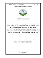Phân tích thực trạng sử dụng thốc trên bệnh nhân tăng huyết áp mắc kèm đái tháo đường tại phòng khám ngoại trú bệnh viện y học cổ truyền 