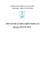 MÔN KĨ THUẬT ĐIỀU KHIỂN ĐỘNG CƠ ĐỀ TÀI: THANG MÁY